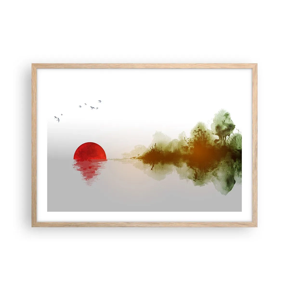 Pôster com moldura de carvalho claro - Uma promessa de paz - 70x50 cm