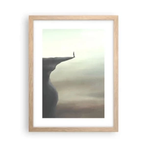 Pôster com moldura de carvalho claro - Para cima, é claro! - 30x40 cm