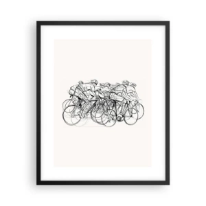 Pôster com moldura preta - Juntos como uma equipa - 40x50 cm