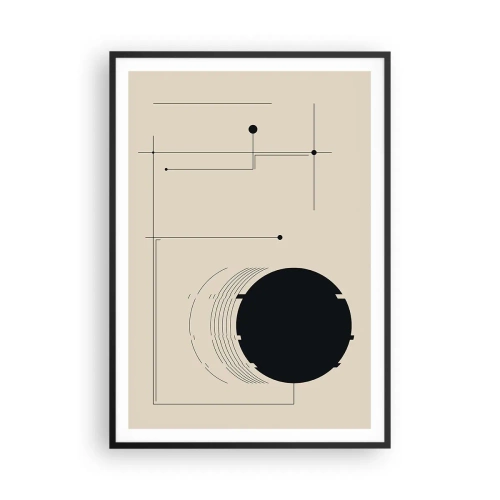 Pôster com moldura preta - Composição flexível e dinâmica - 70x100 cm