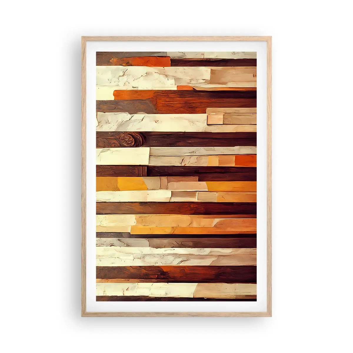 Pôster com moldura de carvalho claro - Hino das árvores da floresta - 61x91 cm