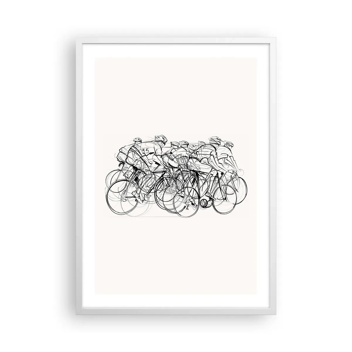 Pôster em moldura branca - Juntos como uma equipa - 50x70 cm