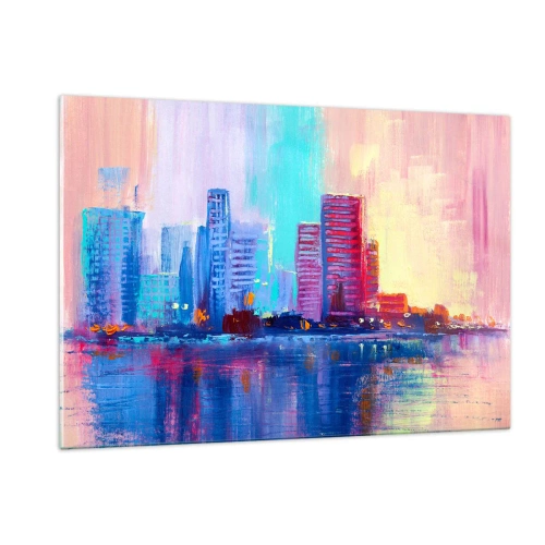 Quadro em vidro - Banhada em cores - 120x80 cm