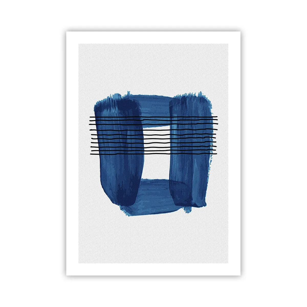 Pôster - Composição azul-negra - 50x70 cm