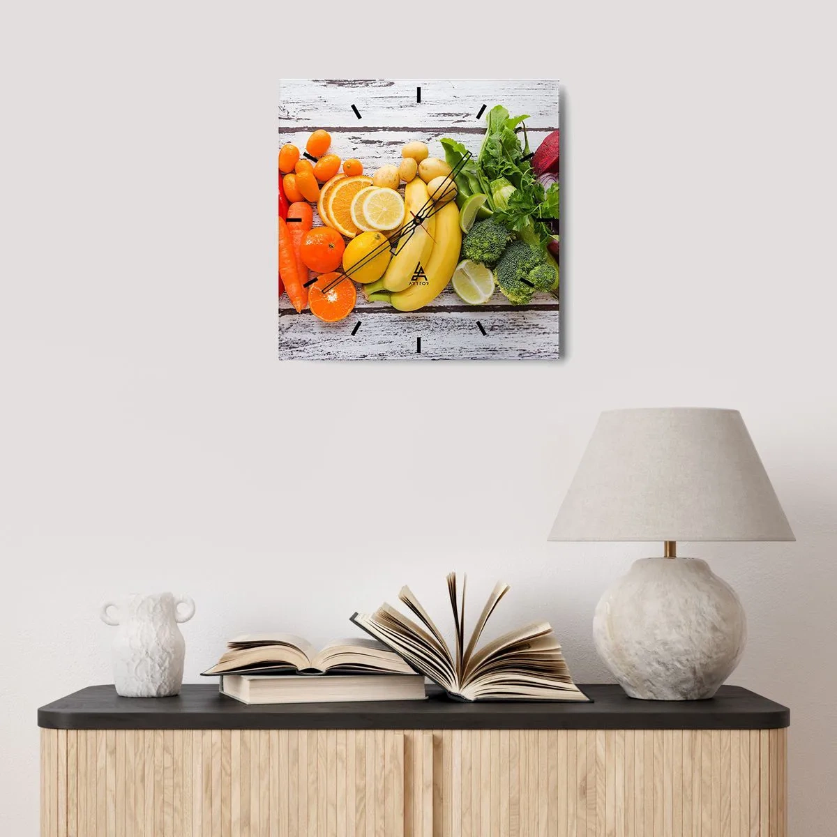 Relógio de parede - Relógio em vidro - Não é suficiente? - 40x40 cm