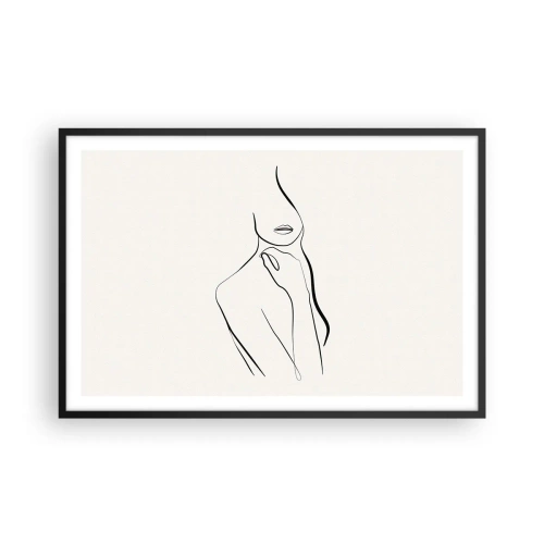 Pôster com moldura preta - Uma onda de melancolia - 91x61 cm