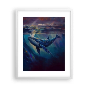 Pôster em moldura branca - Bem vindo ao meu mundo - 40x50 cm