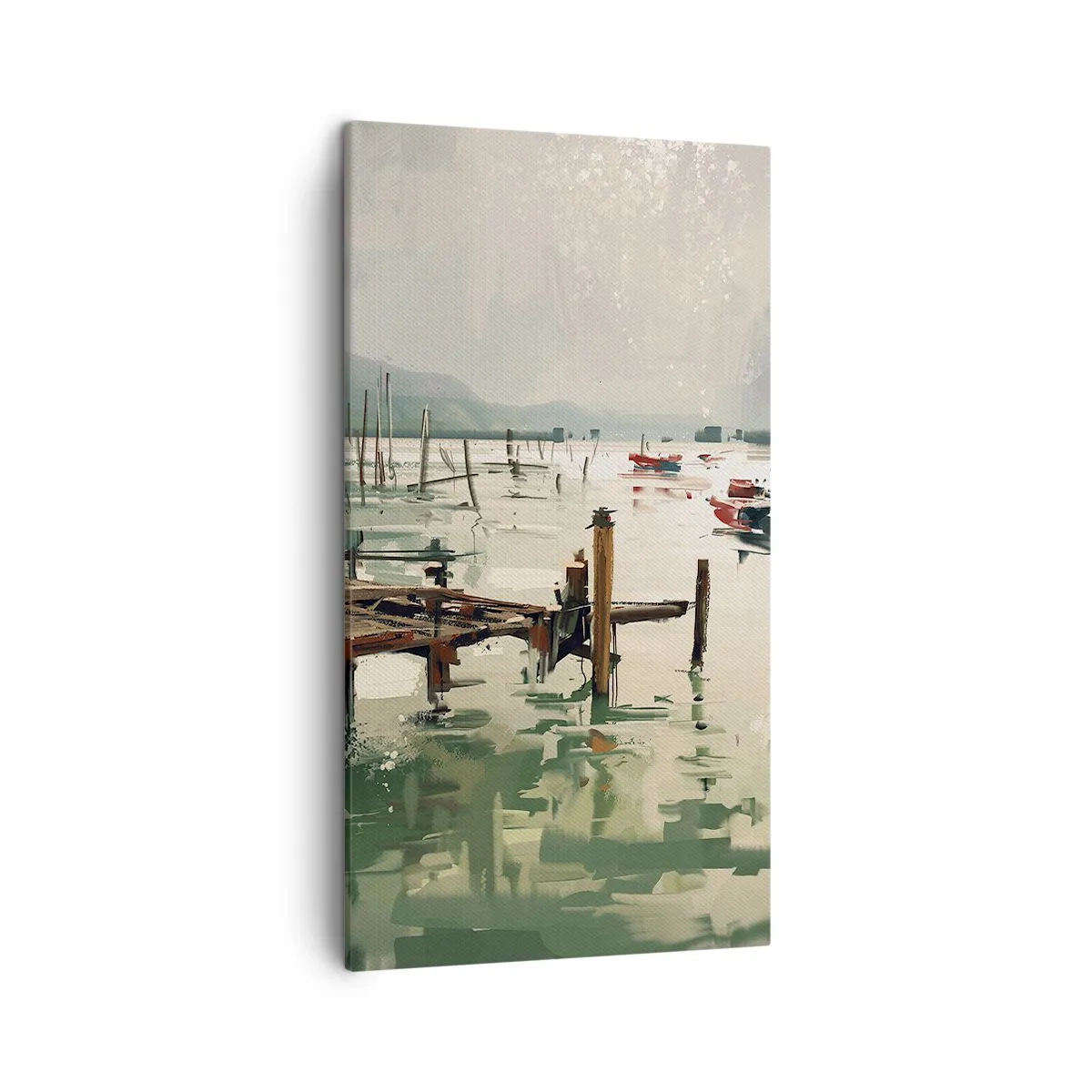 Quadro em tela - Mergulhado na lua derretida - 45x80 cm