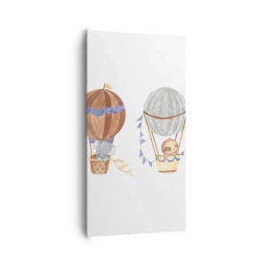 Quadro em tela - Amigos em movimento - 65x120 cm