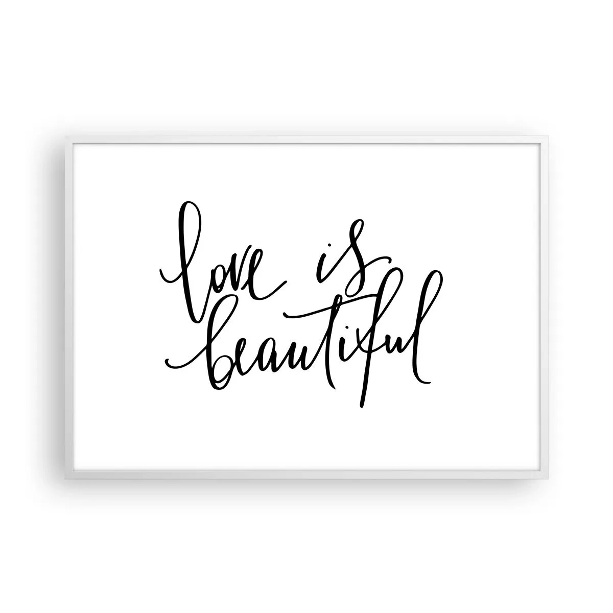 Pôster em moldura branca - Leia e repita - 100x70 cm