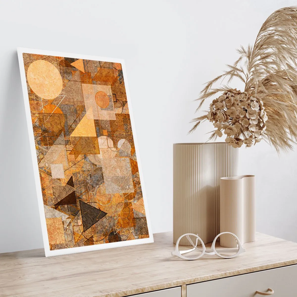Pôster - Estudo Cubista em Bronze - 70x100 cm
