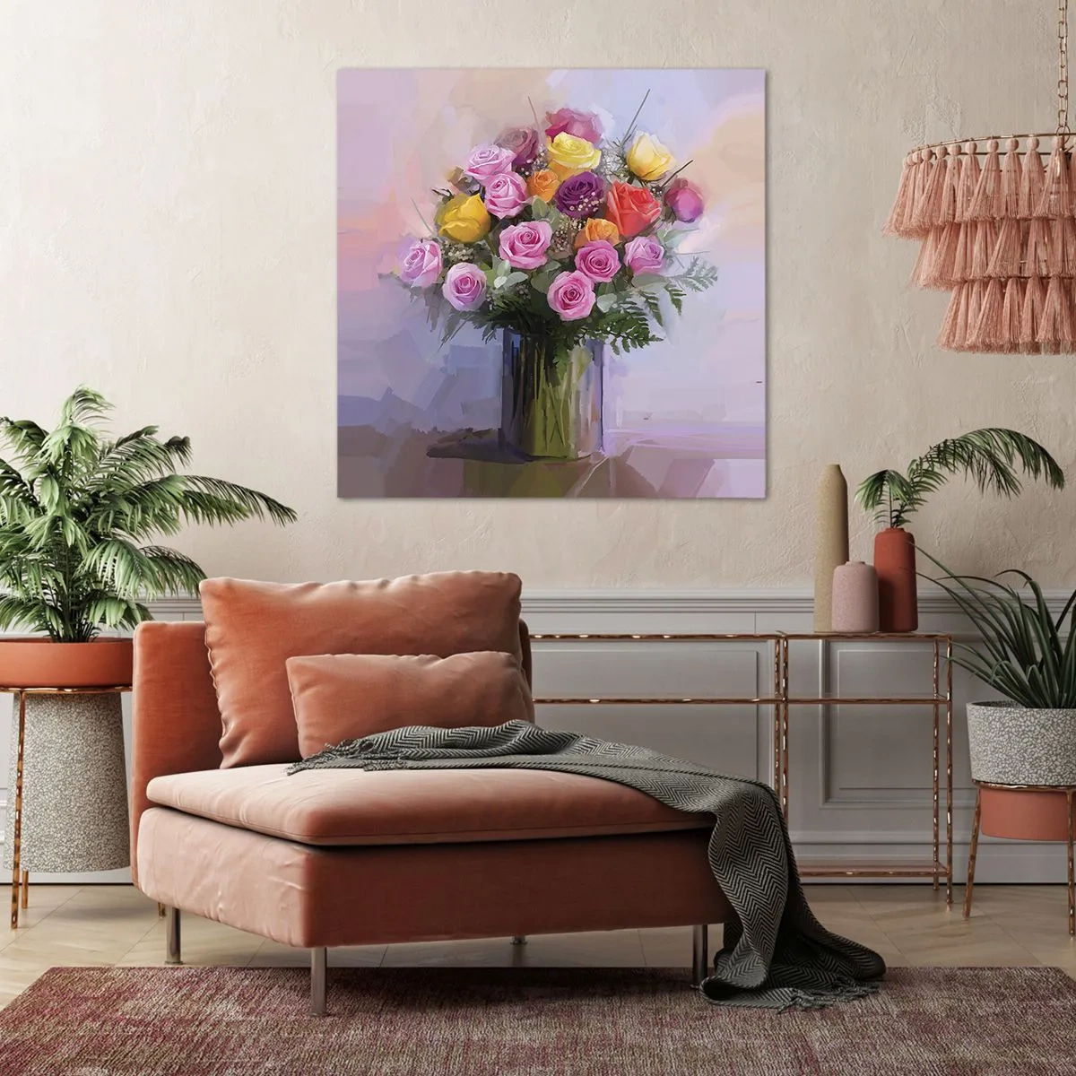 Quadro em tela - Beleza retida - 50x50 cm