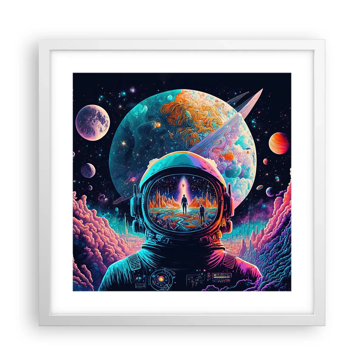 Pôster em moldura branca - Os filósofos não sonharam com isso - 40x40 cm