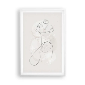Pôster em moldura branca - O espiral de beleza - 61x91 cm