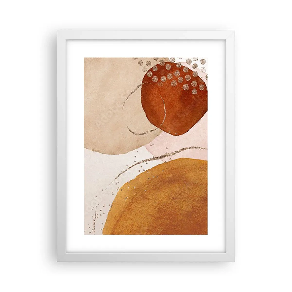 Pôster em moldura branca - Redondeza e movimento - 30x40 cm