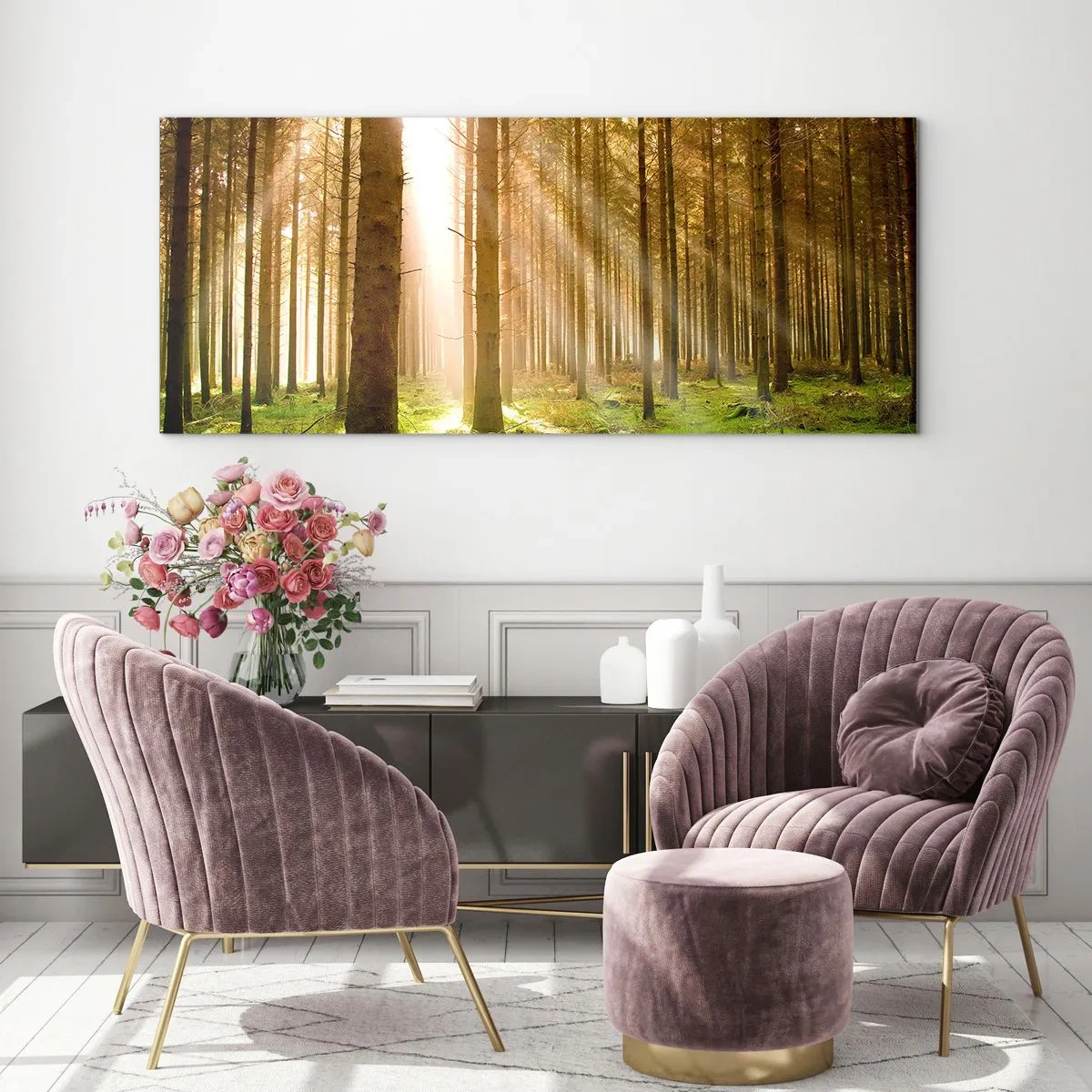Quadro em vidro - Os elfos estão prestes a aparecer - 90x30 cm