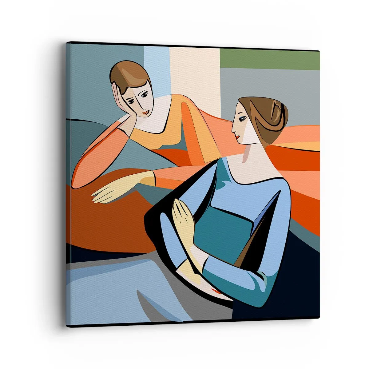 Quadro em tela - Um momento de confiança - 40x40 cm