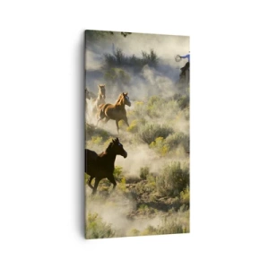 Quadro em tela - Competição - liberdade ou força masculina? - 45x80 cm