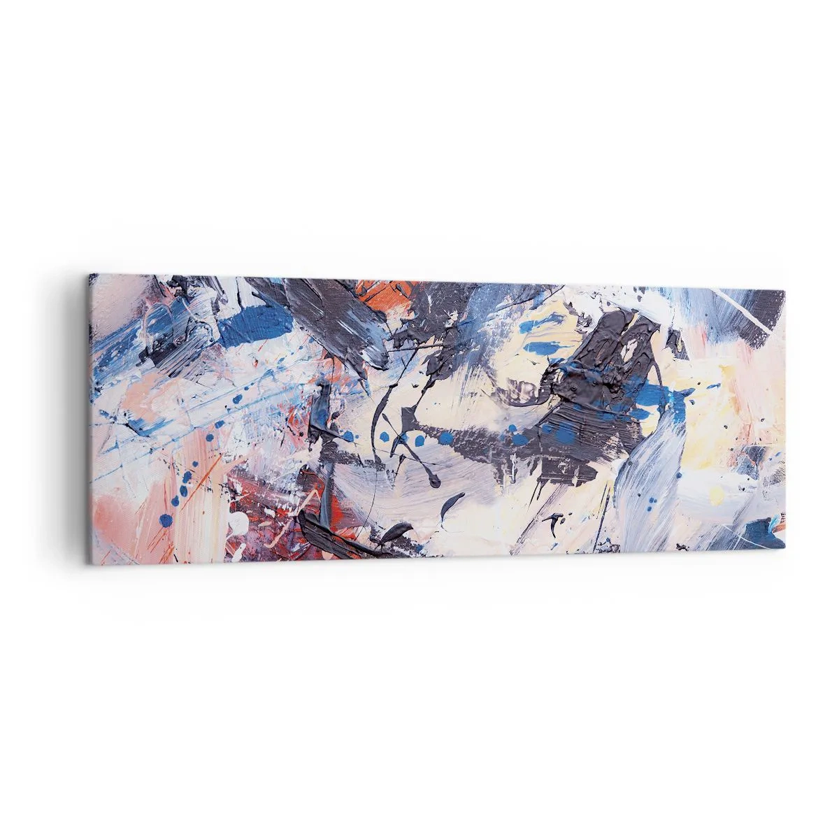 Quadro em tela - Dança louca da abstração - 140x50 cm