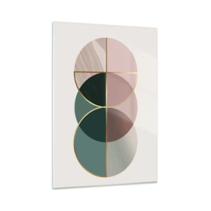 Quadro em vidro - Círculo entre círculos… - 50x70 cm
