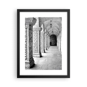 Pôster com moldura preta - E para onde...? - 30x40 cm