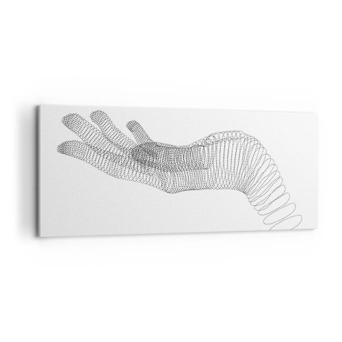 Quadro em tela - Mão de mola - 100x40 cm