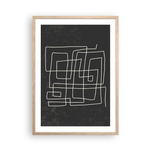 Pôster com moldura de carvalho claro - Não é tão simples - 50x70 cm