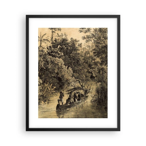 Pôster com moldura preta - Viagem à fonte - 40x50 cm
