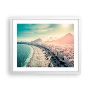 Pôster em moldura branca - Férias eternas no Rio - 50x40 cm