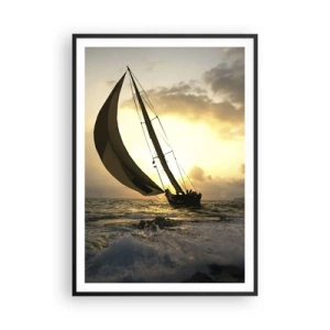 Pôster com moldura preta - Com o vento e contra o vento - 70x100 cm