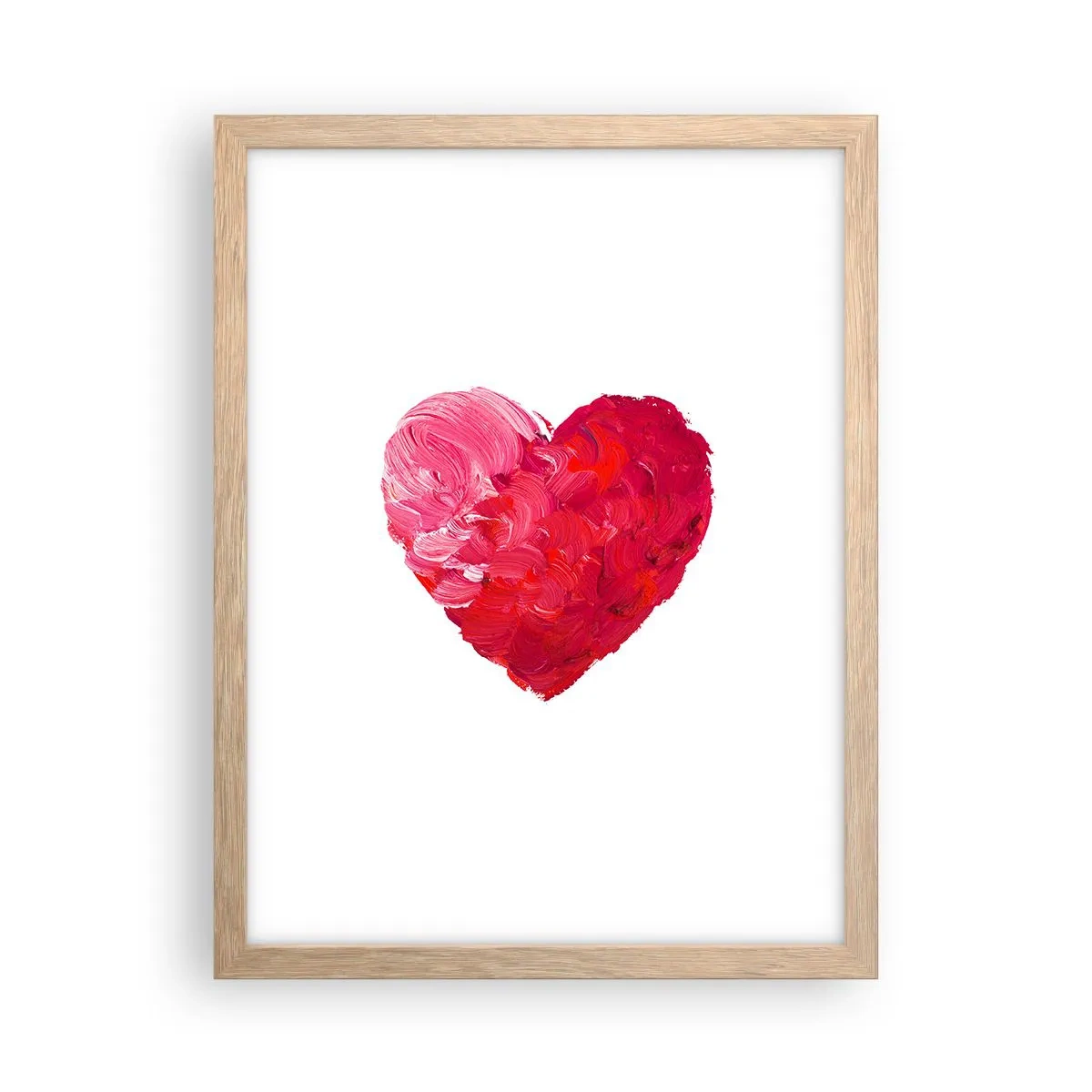 Pôster com moldura de carvalho claro - All you need is love - 30x40 cm