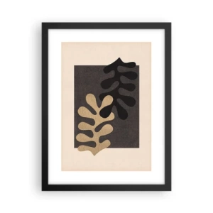 Pôster com moldura preta - Ausência e complemento - 30x40 cm