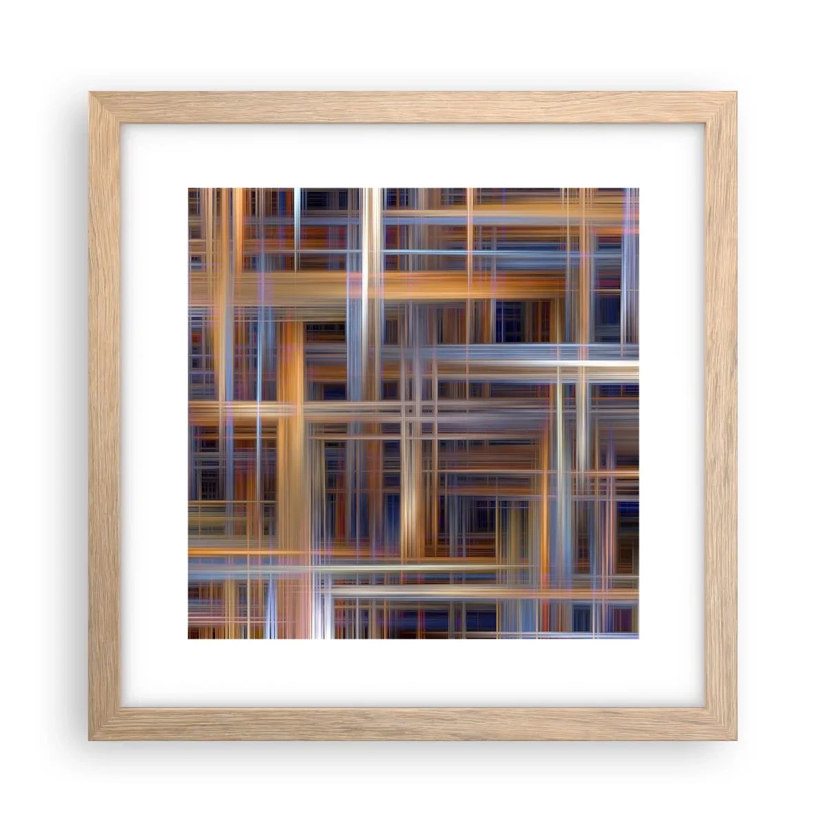 Pôster com moldura de carvalho claro - Tecido de luz - 30x30 cm