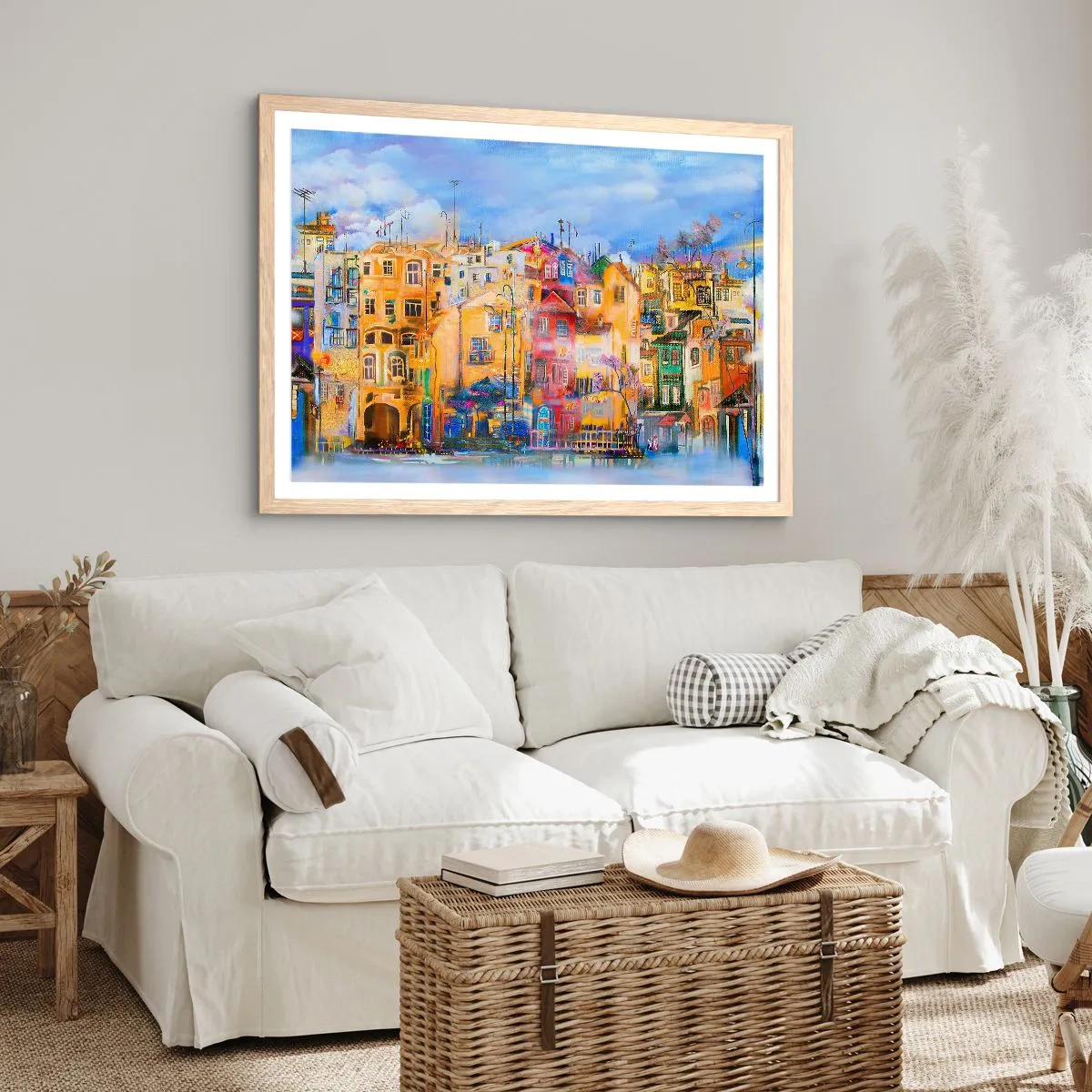 Pôster com moldura de carvalho claro - Estamos juntos - 91x61 cm