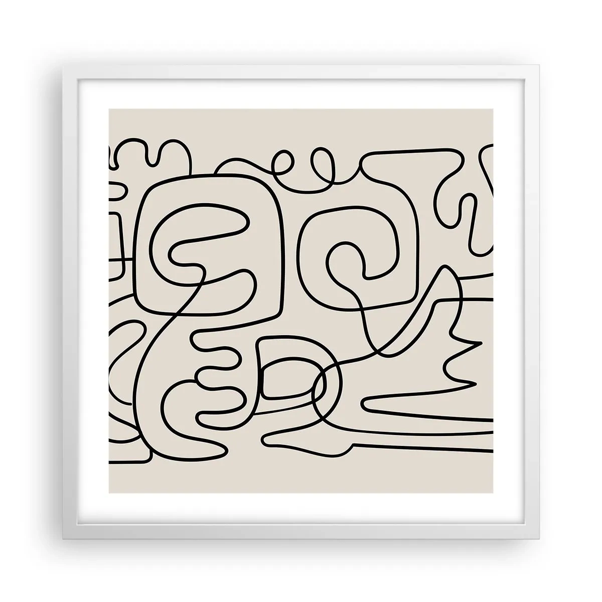 Pôster em moldura branca - Na trilha - 50x50 cm