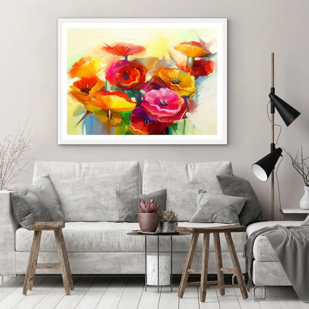 Pôster em moldura branca - Não só vermelho - 40x30 cm