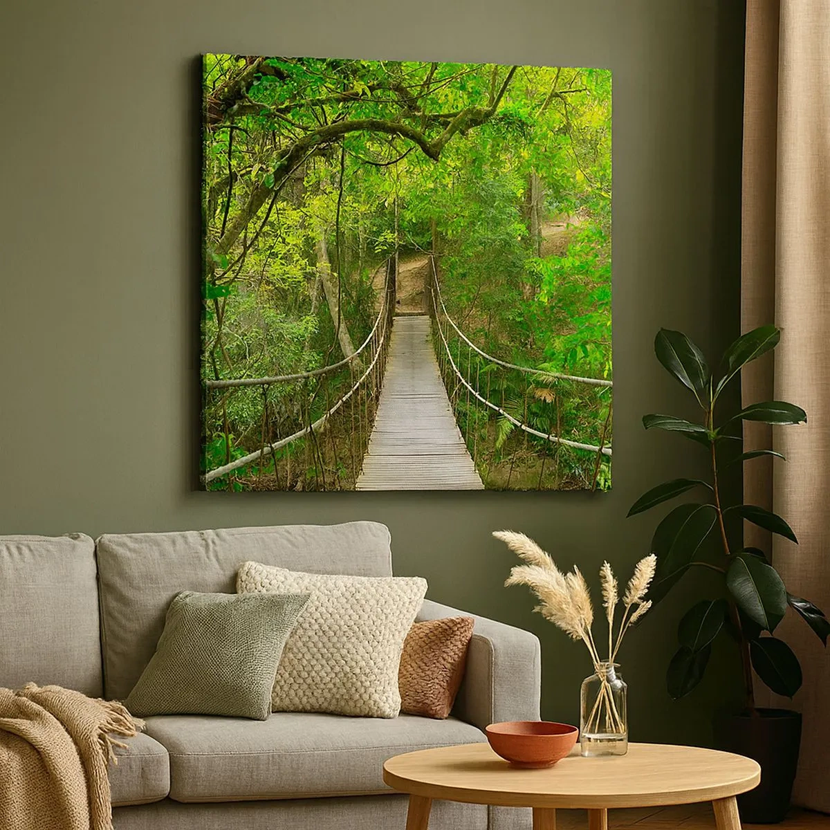 Quadro em tela - Porque há uma videira a crescer no jardim - 30x30 cm