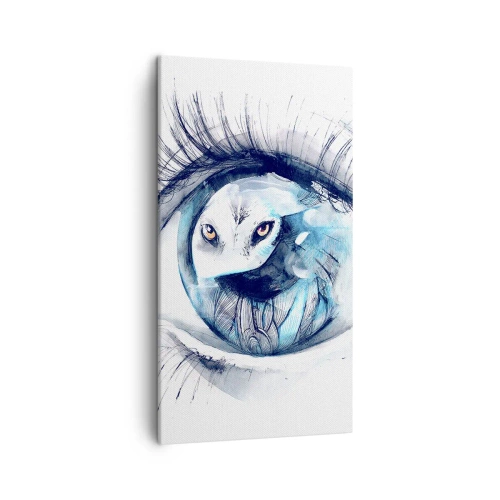 Quadro em tela - Cara a cara com o selvagem - 45x80 cm