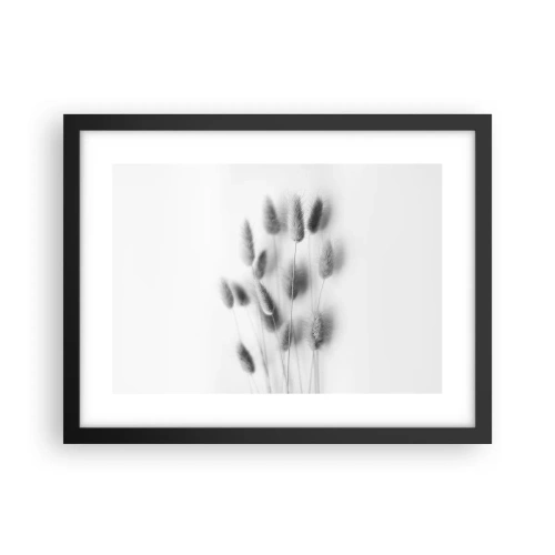 Pôster com moldura preta - Grama fofa - 40x30 cm