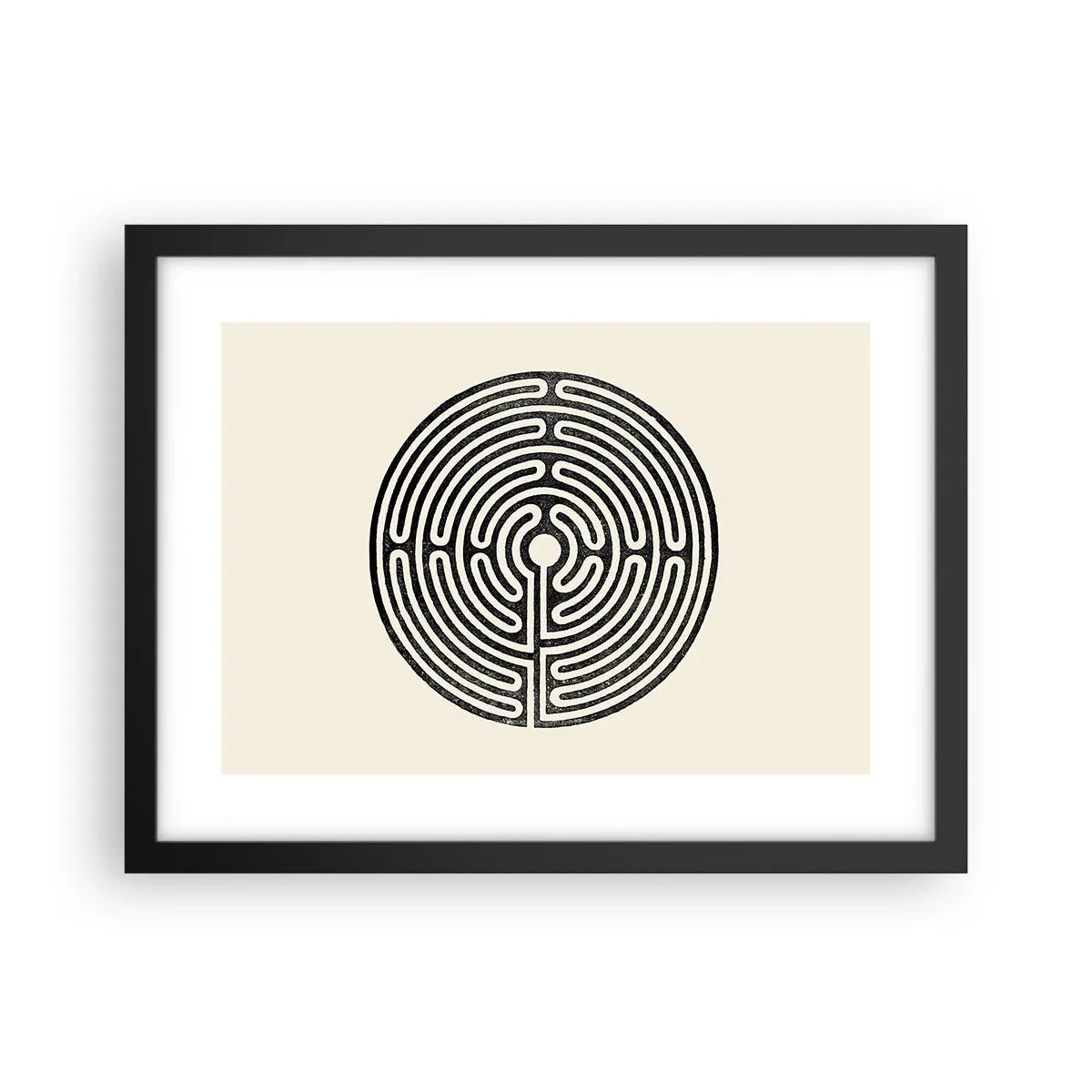 Pôster com moldura preta - Ordem misteriosa - 40x30 cm