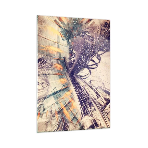 Quadro em vidro - Com muita pressa - 50x70 cm
