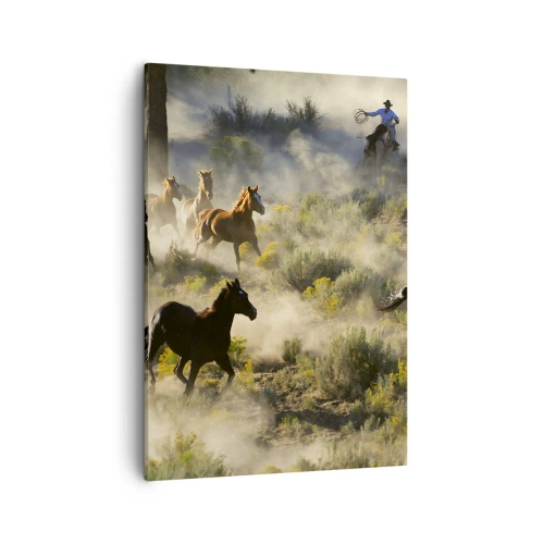 Quadro em tela - Competição - liberdade ou força masculina? - 50x70 cm