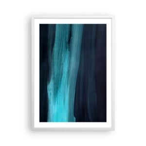 Pôster em moldura branca - Vá com o fluxo - 50x70 cm