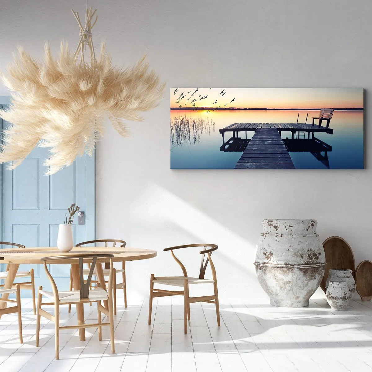 Quadro em tela - Foi um bom dia - 120x50 cm