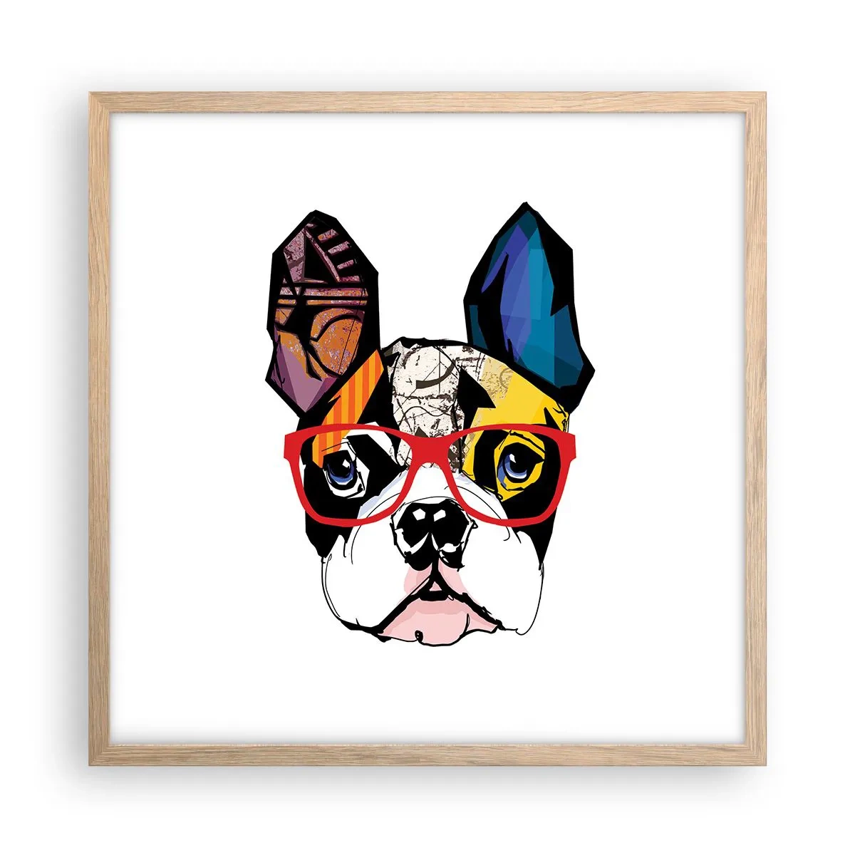 Pôster com moldura de carvalho claro - Intelectual - 50x50 cm