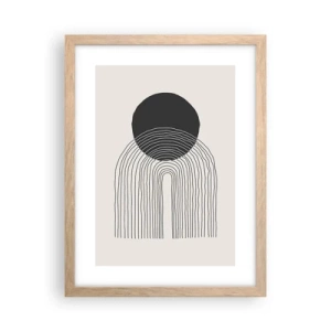 Pôster com moldura de carvalho claro - Tremores e confiança - 30x40 cm