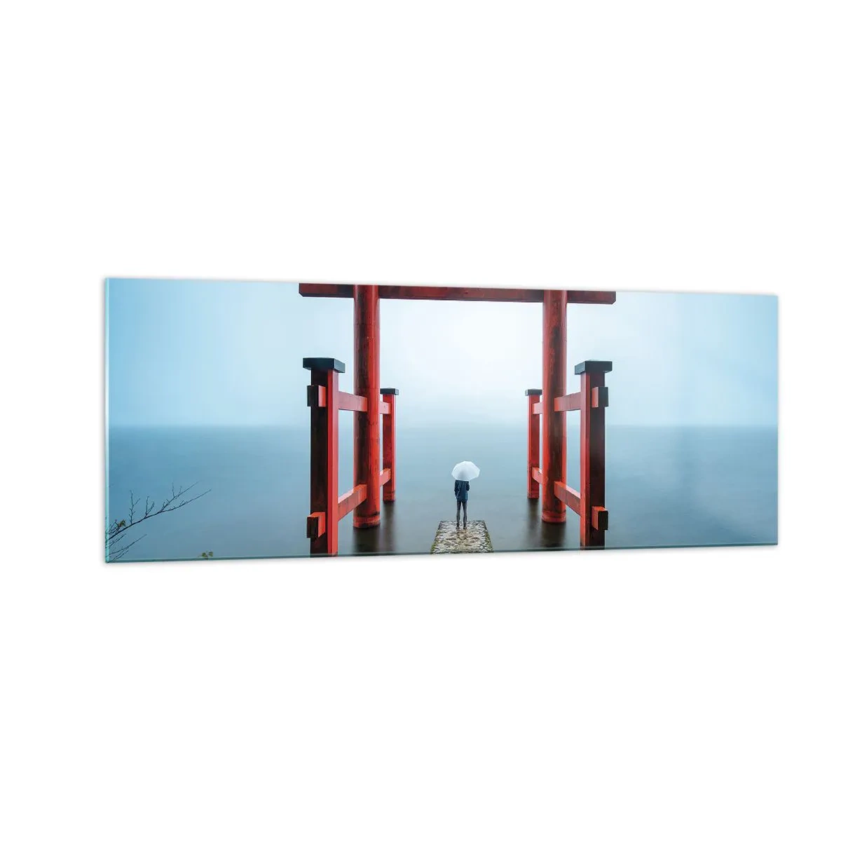 Quadro em vidro - Devaneio japonês - 140x50 cm