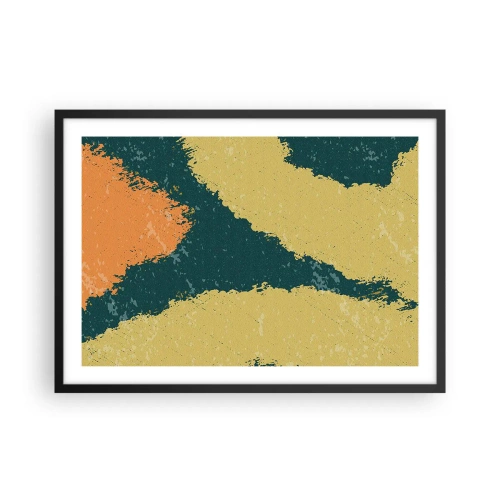 Pôster com moldura preta - Abstração – movimento lento - 70x50 cm