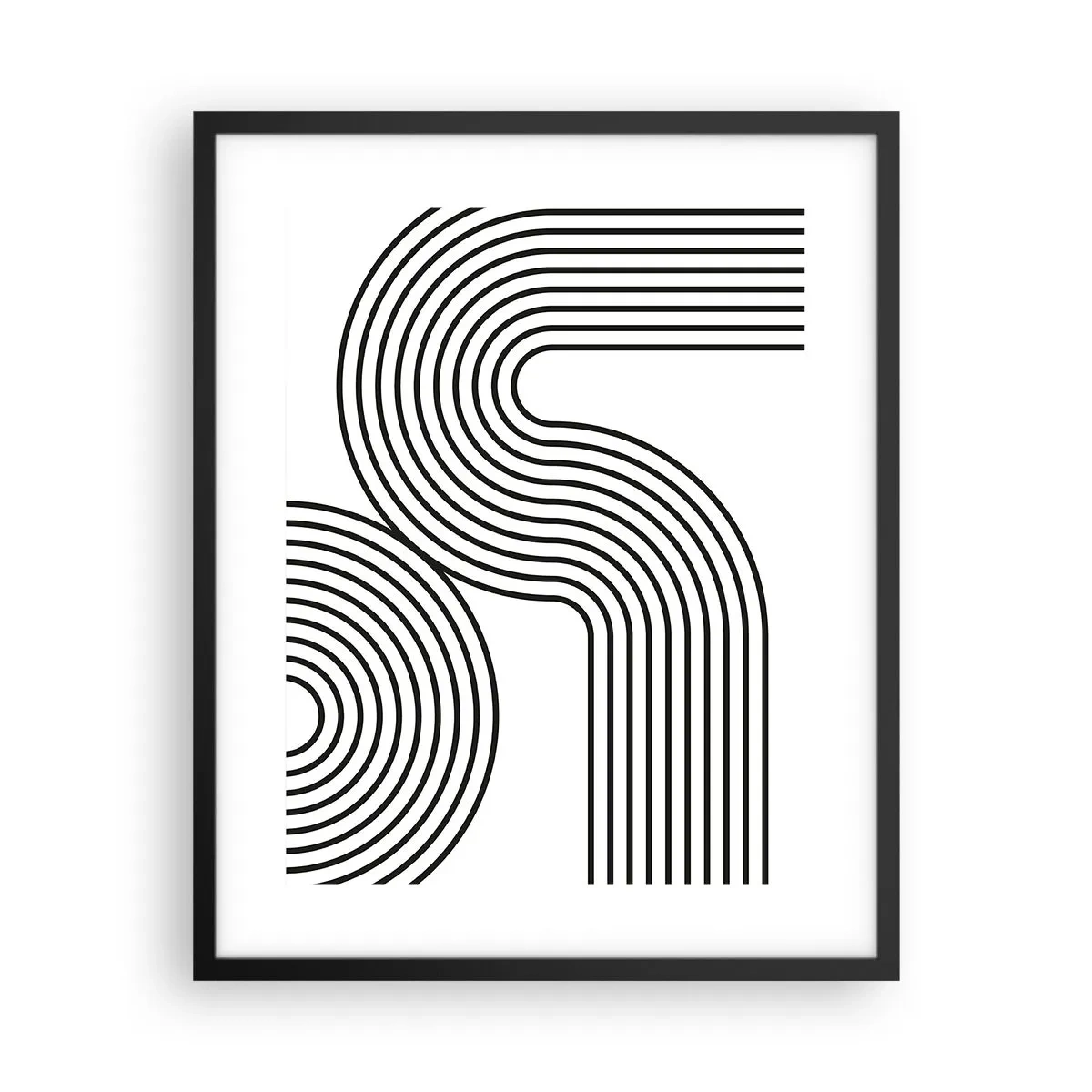 Pôster com moldura preta - Na curva - 40x50 cm