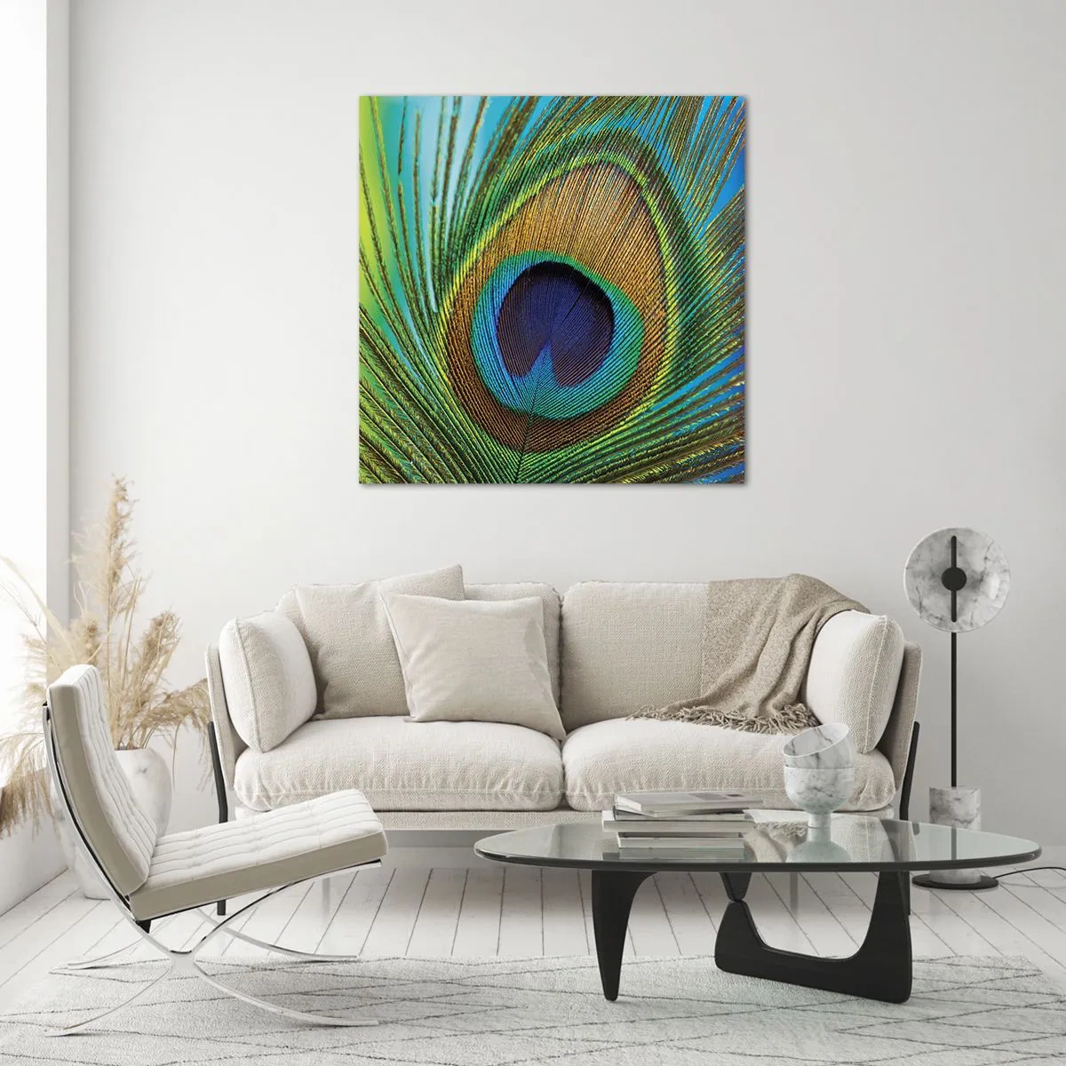 Quadro em vidro - Olho no olho - 60x60 cm